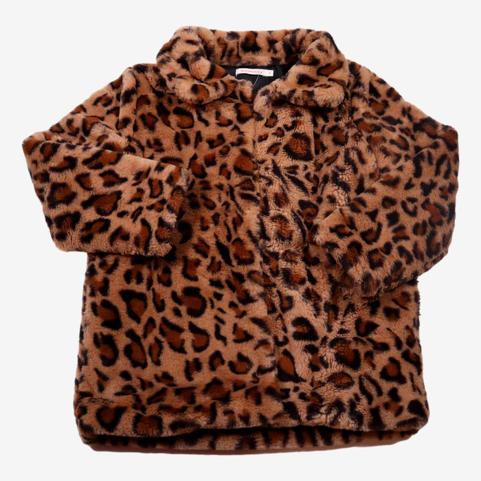 MONOPRIX 8 ans veste fausse fourrure léopard