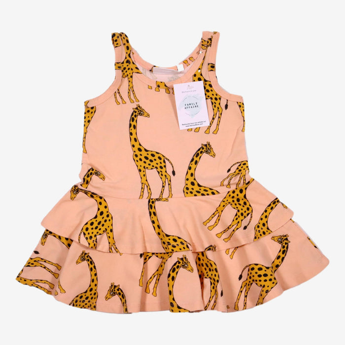 MINI RODINI 3 ans robe rose à girafes