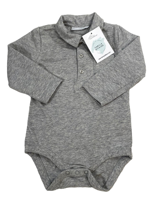 THE LITTLE WHITE COMPANY 9/12 mois body col gris