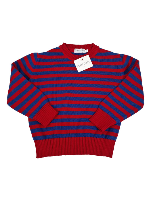 AMAIA outlet pull raye bleu rouge 3,4,6,8 ans