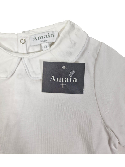 AMAIA outlet tee shirt col blanc 2 ans, 3 ans