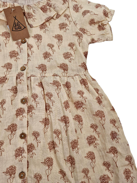 LILILOTTE outlet 6 ans robe lin motif hortensia