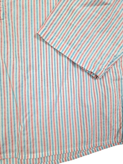 BONTON 8 ans chemise rayé bleu rose