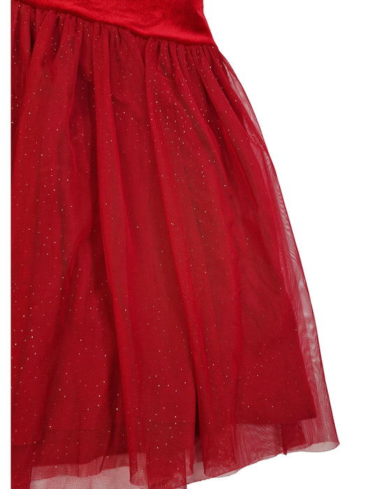 MONOPRIX 4 ans robe rouge velours