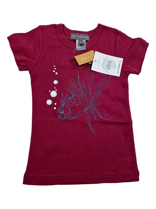 MILK ON THE ROCKS 4 ans outlet tee shirt poisson