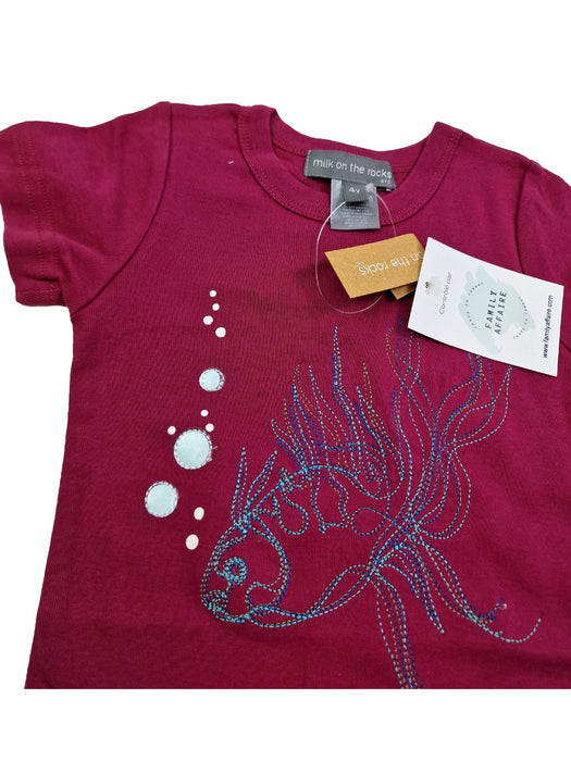 MILK ON THE ROCKS 4 ans outlet tee shirt poisson