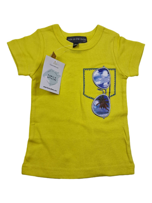 MILK ON THE ROCKS outlet 2 ans tee shirt jaune