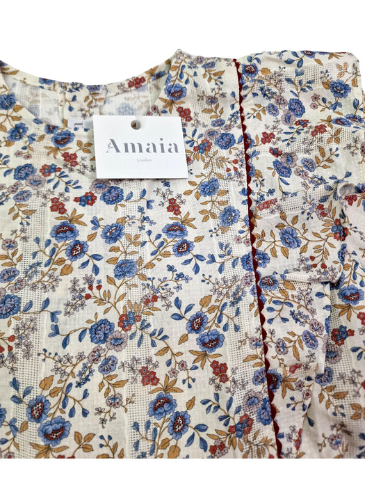 AMAIA outlet 10 ans blouse fleurs rétro