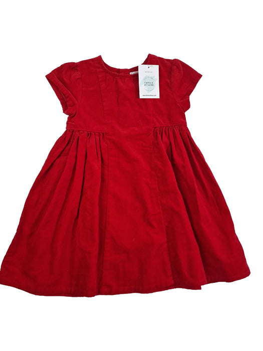 BOUTCHOU 4 ans robe rouge velours
