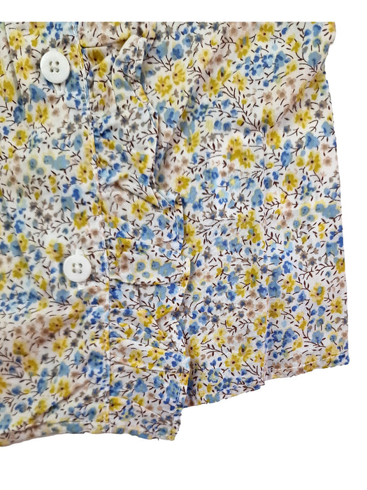 CYRILLUS 2 ans blouse motif bleu jaune