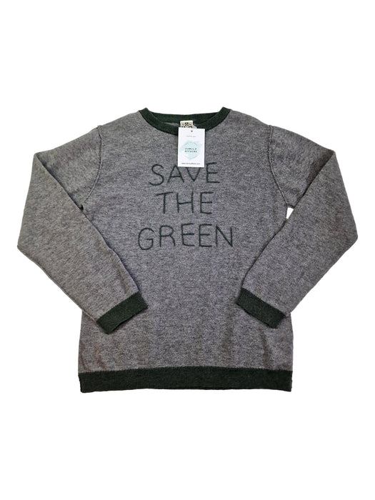 BONTON 12 ans pull gris "save the green"