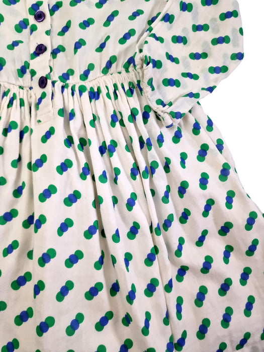 HELLO SIMONE*MONOPRIX 5/6 ans robe motif bleu vert