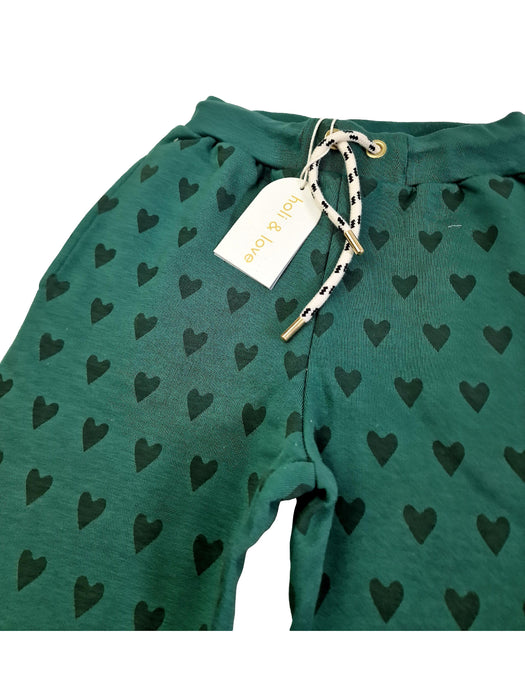 HOLI AND LOVE outlet jogger coeur vert 6/7 et 8/9 ans