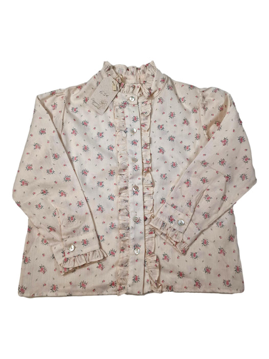 ELEGANCE GARDEN outlet blouse fleurs rose 3 au 12 ans