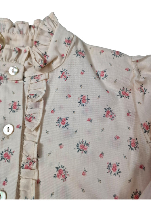 ELEGANCE GARDEN outlet blouse fleurs rose 3 au 12 ans