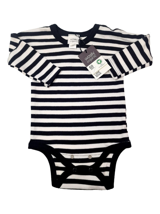WOOLY ORGANIC outlet 9/12m body rayé