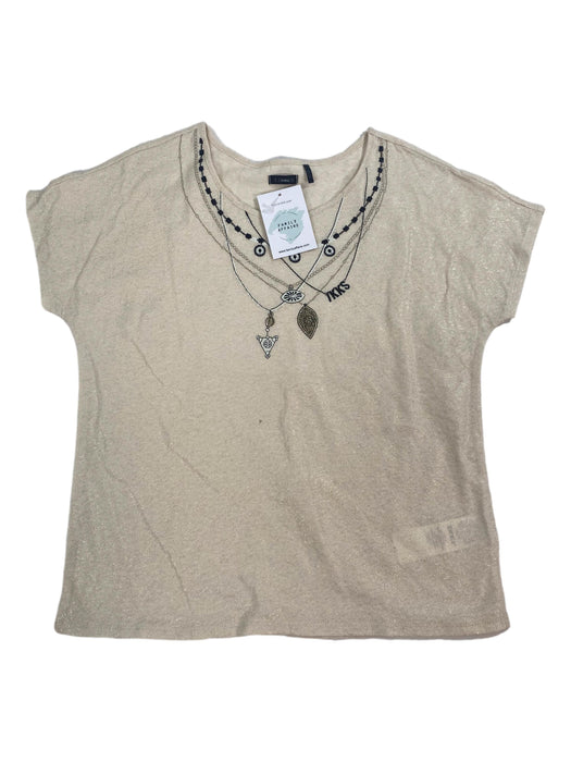 IKKS 12 ans T-shirt pailleté  motif collier