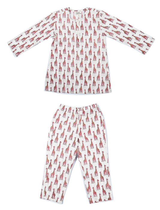 PARIS JOBURG outlet pyjama girafe rouge rhubarbe 2 à 12 ans
