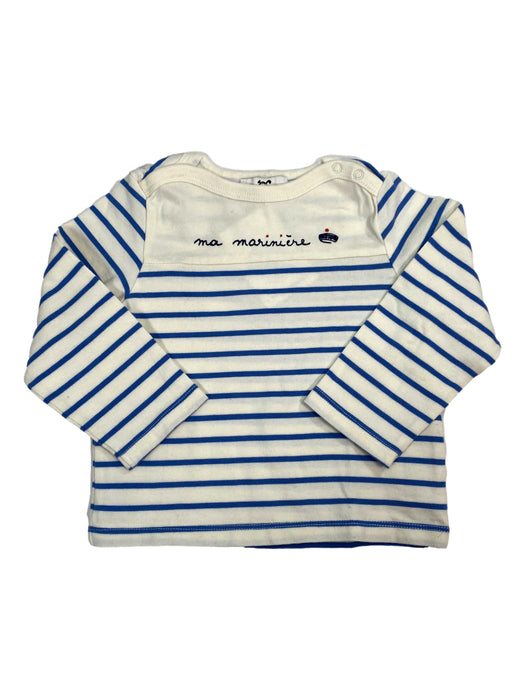 CYRILLUS 18 mois tee-shirt marinière bleue