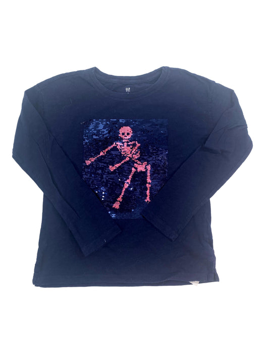 GAP 8/9 ans T-shirt marine squelette