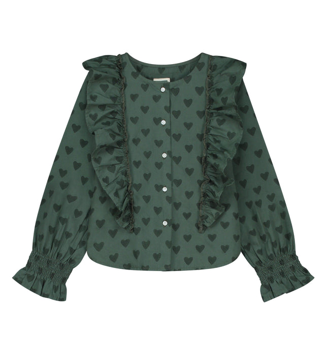 HOLI AND LOVE outlet blouse verte coeur