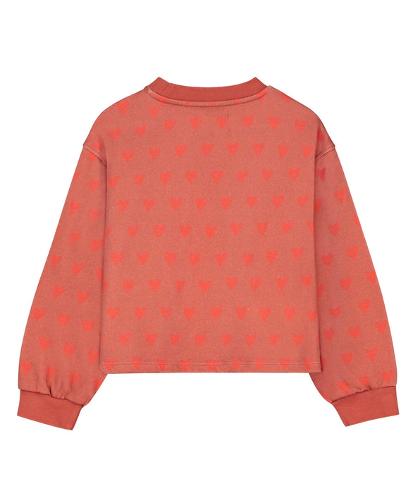 HOLI AND LOVE outlet sweat coeur orange 12/13 ans