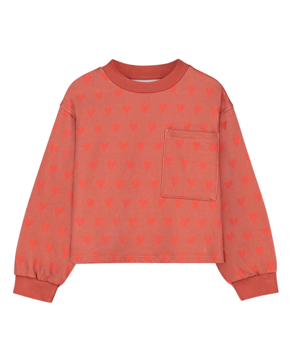 HOLI AND LOVE outlet sweat coeur orange 12/13 ans