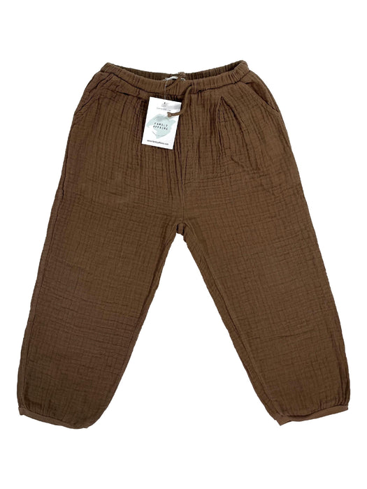 ZARA 4/5 ans Pantalon gaze de coton marron
