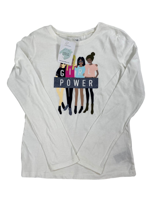 GAP 10 ans T-shirt blanc Girl power