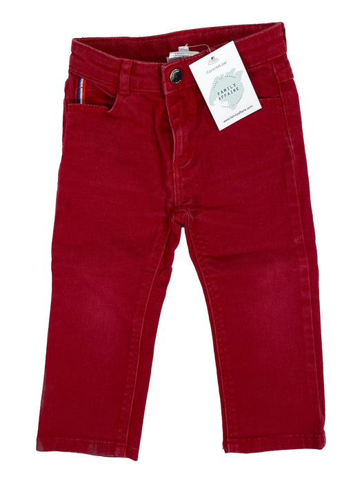 JACADI 2 ans pantalon Jean rouge