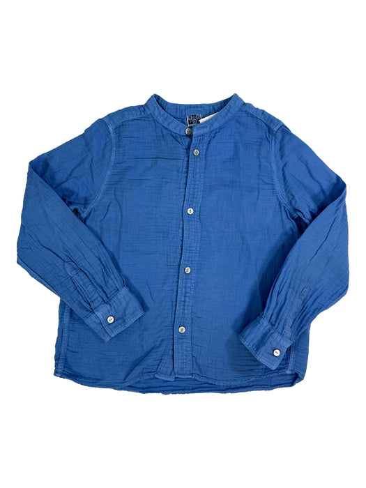 BONTON 8 ans chemise gaze de coton bleu (défaut)