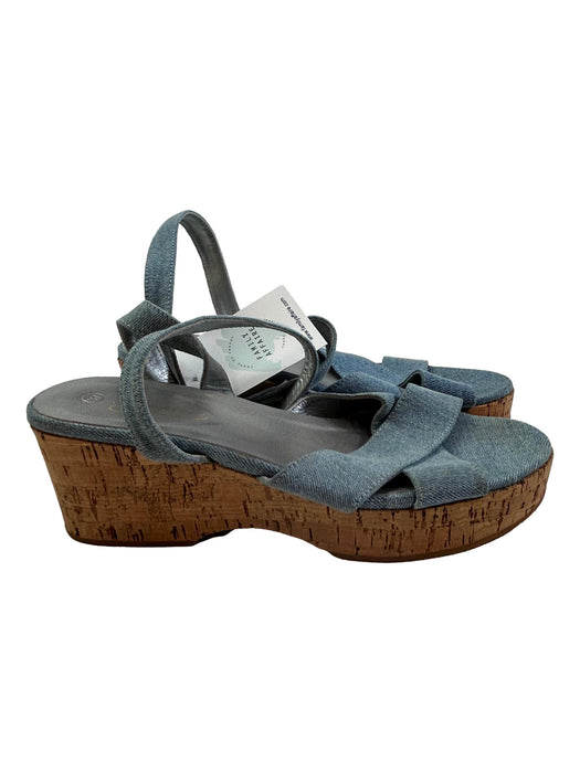 BONPOINT P.37 sandales compensées bleues