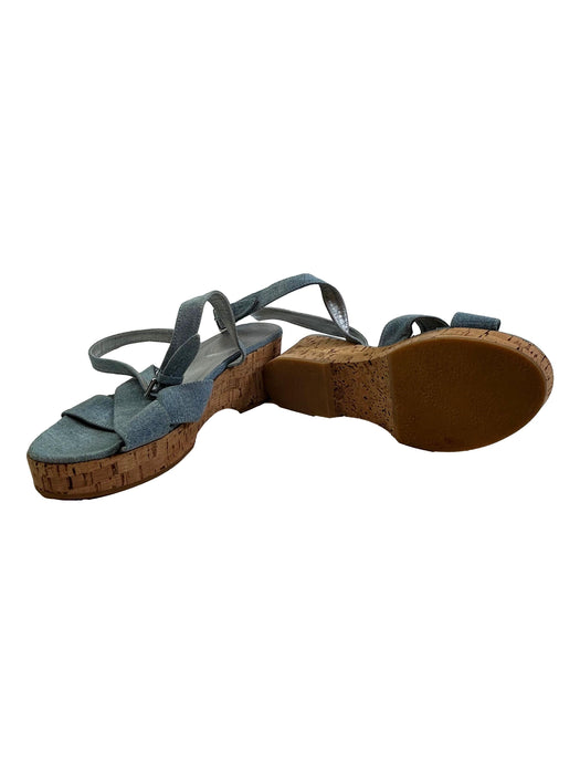 BONPOINT P.37 sandales compensées bleues