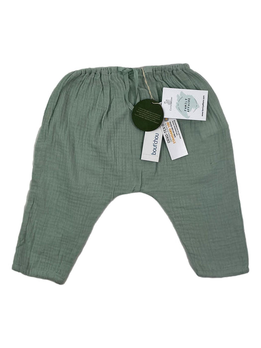 BOUTCHOU NEUF 9 mois pantalon gaze de coton vert