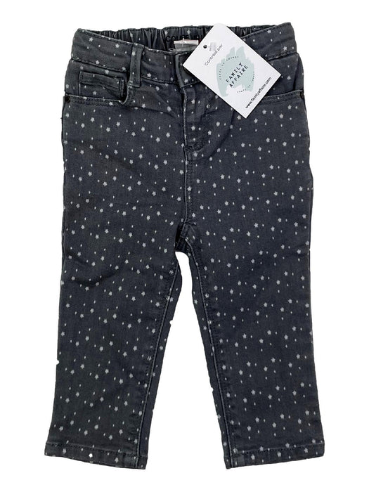 CYRILLUS 12 mois pantalon jean gris étoiles