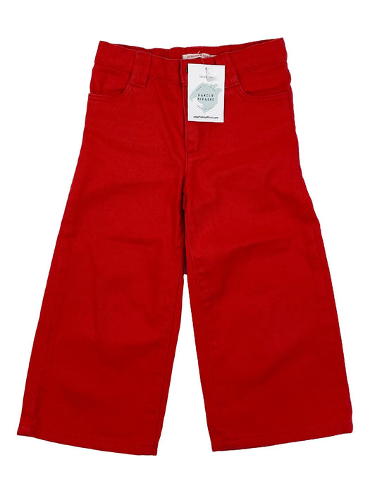 MONOPRIX 4 ans jean rouge large
