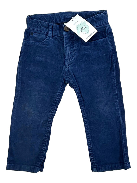 JACADI 18 mois pantalon velours bleu marine