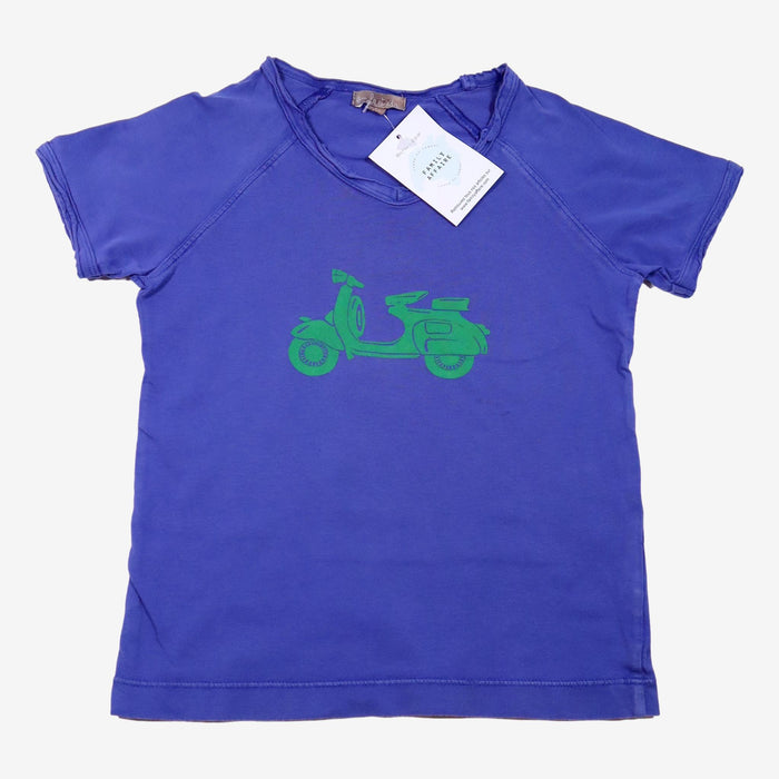 EMILE ET IDA 4 ans T-shirt bleu motif moto