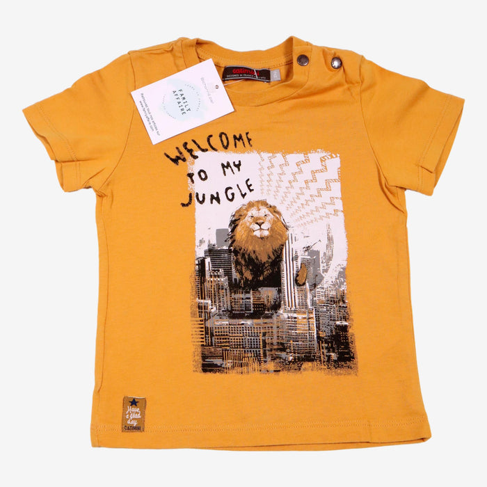 CATIMINI 2 ans Tee-shirt "Welcome to my jungle" jaune