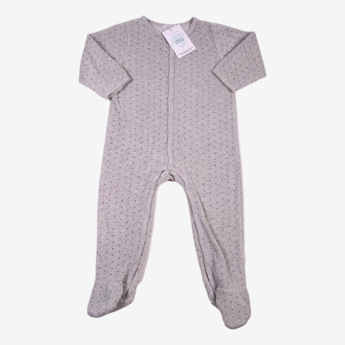 BOUTCHOU 18 mois Pyjama en velours gris à pois