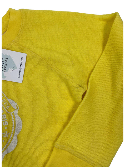BONPOINT 6 ans pull en coton jaune tout doux (défaut)