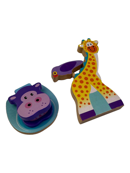 MELISSA and DOUG Jeu en bois girafe, oiseau, hippo