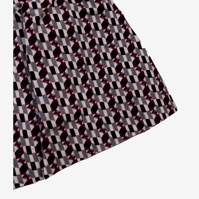 BONPOINT 6m robe motif gris noir prune