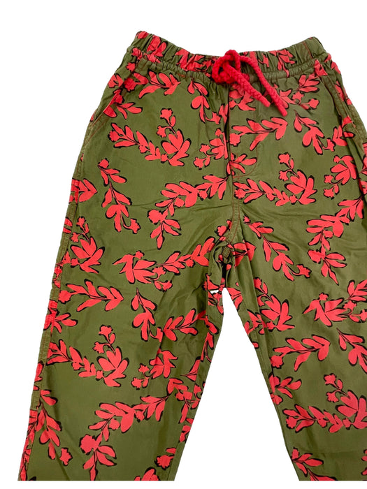 CHLOE STORA * MONOPRIX 5/6 ans pantalon vert motif rouge