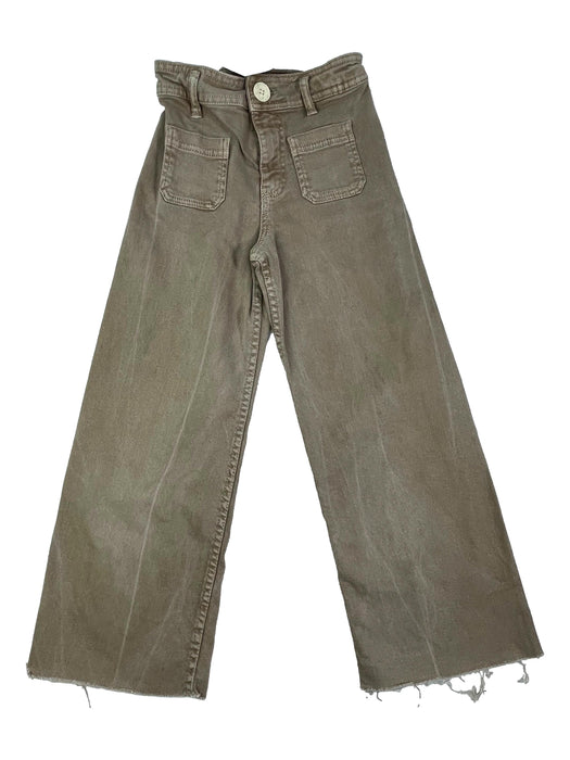 ZARA 9 ans pantalon large marron glacé (défaut)