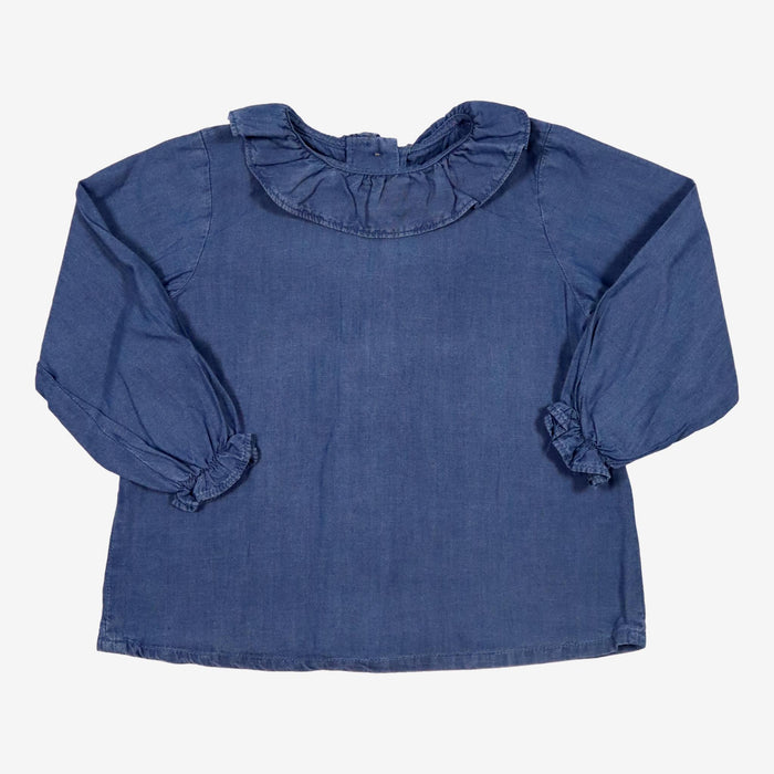 BONPOINT 2 ans blouse chambray jean bleu