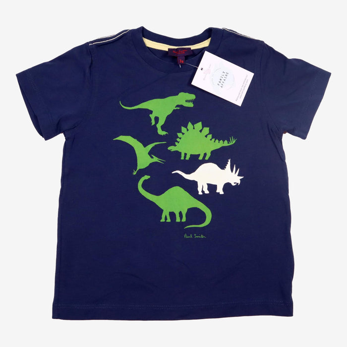 PAUL SMITH 3 ans T-shirt bleu motif dinosaure