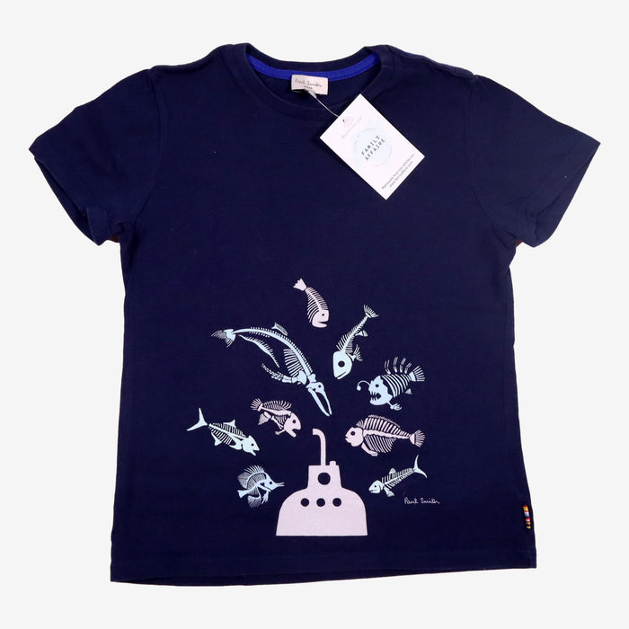 PAUL SMITH 6 ans T-shirt bleu motif poissons