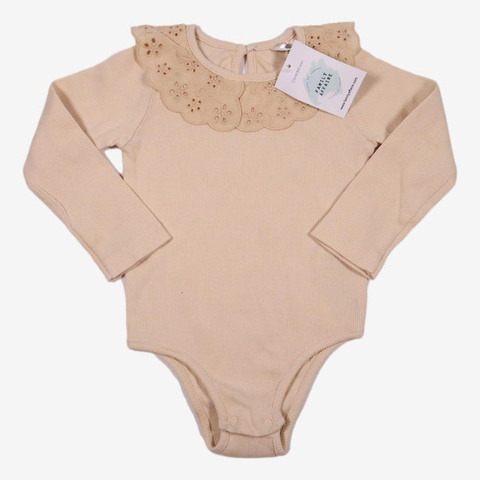 18 mois Body beige col broderies