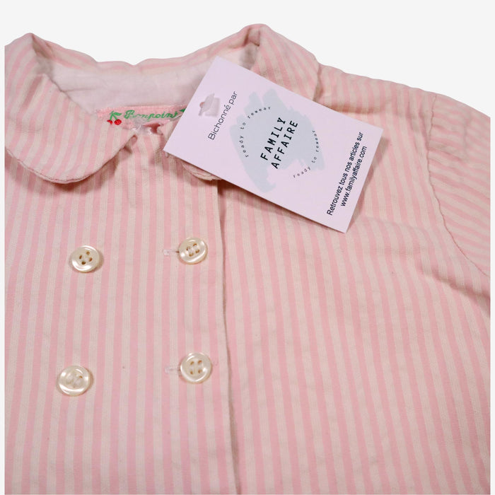 BONPOINT 12 mois manteau rose coton